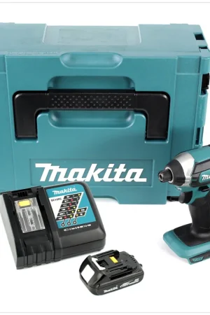 Offre Du Jour Makita DTD 152 Y1J-D 18V Li-Ion Visseuse à chocs sans fil avec boîtier Makpac + 1x Batterie BL 1815 N 1,5 Ah Li-Ion + 1x Chargeur rapide DC 18 RC