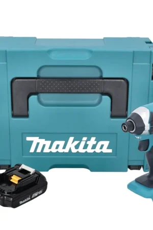 Makita DTD 152 Y1J 18V Li-Ion Visseuse à chocs sans fil avec boîtier Makpac + 1x Batterie BL 1820 2,0 Ah Li-Ion - sans Chargeur Quantité Limitée