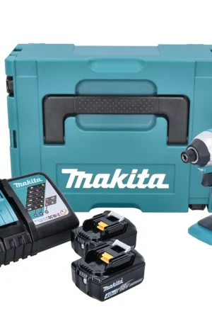 Dernière Chance Makita DTD 152 RMJ 18V Li-Ion Visseuse à chocs sans fil avec boîtier Makpac + 2x Batteries BL 1840 4,0 Ah Li-Ion + Chargeur rapide DC 18 RC
