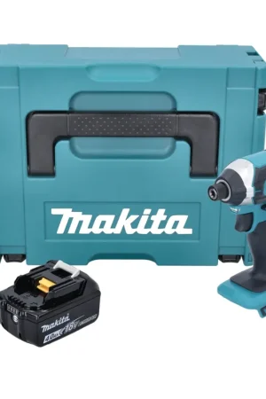 Dernier Modèle Makita DTD 152 M1J 18V Li-Ion Visseuse à chocs sans fil avec boîtier Makpac + 1x Batterie BL 1840 4,0 Ah Li-Ion - sans Chargeur