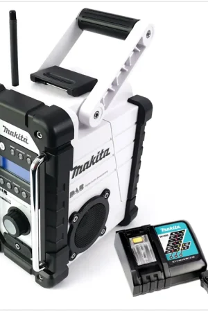 Acheter Direct Makita DMR 104 W Radio de chantier Blanc 7,2 - 18 V + 1x Batterie BL1820 18V - 2,0 Ah + 1x Chargeur DC 18 RC