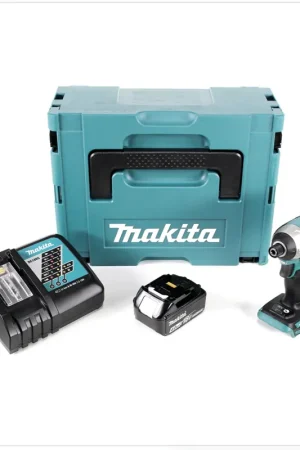Makita DTD 154 RM1J 18 V Li-Ion Visseuse à chocs sans fil avec boîtier MakPac + 1x Batterie BL1840 4,0 Ah + Chargeur rapide DC18RC Offre Du Jour