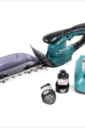 Nouveauté Makita UH 200 DWE Li-Ion Taille-haie taille-herbes sans fil 10,8 V avec Carton + 2x Batteries BL 1013 1,3 Ah + Chargeur DC10WA