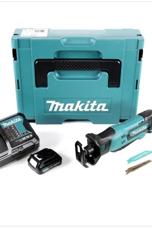 Bon Plan Scie sabre sabre Makita JR 103 DY1J-D avec batterie 10,8 V + 1 batterie 1,5 Ah + chargeur dans un coffret système Makpac 1