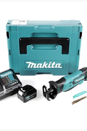 Scie alternative à batterie Makita JR 103 DSM1J Scie alternative 10,8 V en Makpac + 1x batterie 4,0 Ah + chargeur Prix Cassé