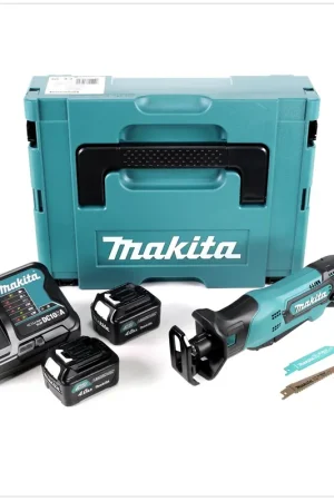 Scie sabre sans fil Makita JR 103 DSMJ Scie alternative 10,8 V en Makpac + 2x batterie 4,0 Ah + chargeur Expédition Rapide
