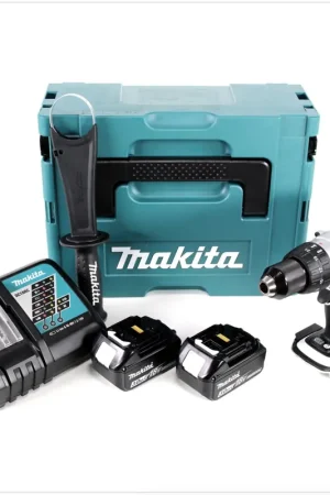 Makita DDF 458 W RFJ 18 V perceuse-visseuse sans fil 91 Nm en blanc en Makpac avec 2x batterie 3,0 Ah et chargeur Paiement Sécurisé