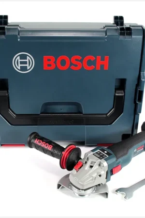 Certifié Bosch GWS 18 V 115 SC Meuleuse sans fil + Boîtier L-Boxx + Modul de connectivité GCY 30-4 - sans Batterie, ni Chargeur