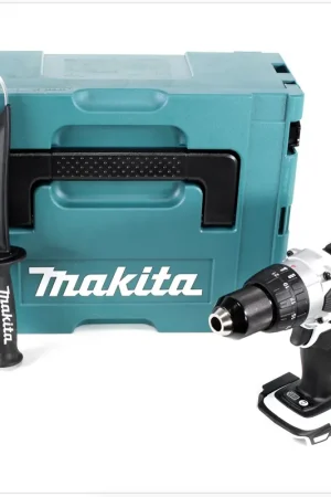 Quantité Limitée Makita DDF 458 W ZJ 18 V perceuse-visseuse sans fil 91 Nm en blanc Solo en Makpac sans batterie ni chargeur
