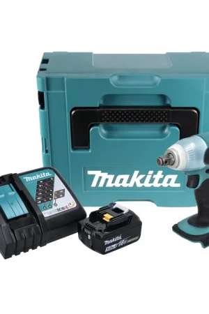 Makita DTW 251 RT1J 18 V Boulonneuse à chocs sans fil 230 Nm + Coffret de transport Makpac + 1x Batterie BL 1850 N 5,0 Ah + Chargeur DC18RC Prix Cassé