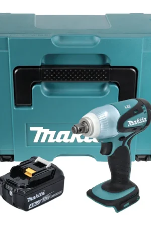 Makita DTW 251 M1J 18 V Boulonneuse à chocs sans fil 230 Nm + Coffret de transport Makpac + 1x Batterie BL 1840 N 4,0 Ah - sans Chargeur Certifié