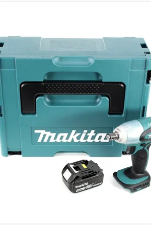 Makita DTW 251 T1J 18 V Boulonneuse à chocs sans fil 230 Nm + Coffret de transport Makpac + 1x Batterie BL 1850 N 5,0 Ah - sans Chargeur Offre Du Jour