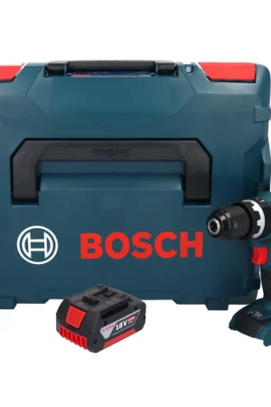 Achat Immédiat Bosch GSB 18 V-60 C Professional Li-Ion Brushless Perceuse-visseuse à percussion sans fil + Coffret de transport L-Boxx + 1x Batterie GBA 18 V 5,0 Ah - sans Chargeur