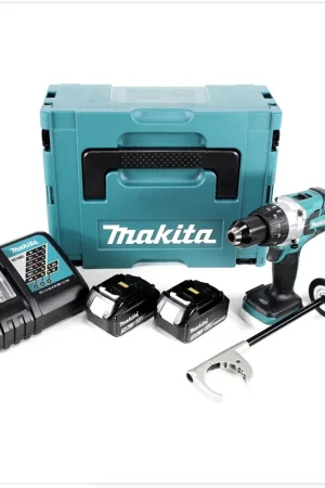 Makita DDF 481 RFJ Perceuse visseuse sans fil 18V 115 Nm + 2x Batteries 3,0 Ah + Chargeur + Makpac Promotion