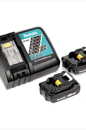 Makita Power Source Kit 18 V : 2x BL 1820 B Batteries 2,0 Ah + DC 18 RC Chargeur Promotion Saisonnière