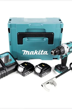 Must-Have Makita DDF 481 RMJ Perceuse visseuse sans fil 18V 115 Nm + 2x Batteries 4,0 Ah + Chargeur + Makpac