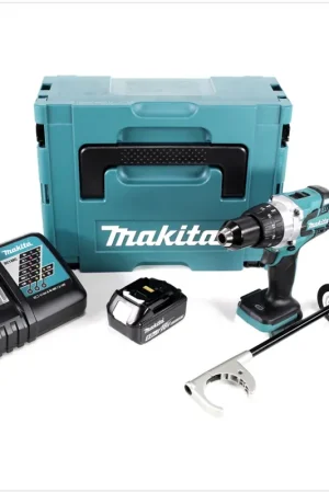 Makita DDF 481 RT1J Perceuse visseuse sans fil 18V 115 Nm + 1x Batterie 5,0Ah + Chargeur + Makpac 2 Retour Gratuit