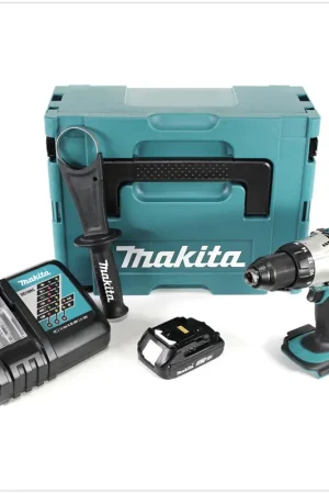 Makita DDF 451 RA1J perceuse/visseuse sans fil 18 V 80 Nm + 1x batterie 2,0 Ah + chargeur + Makpac Nouvelle Collection