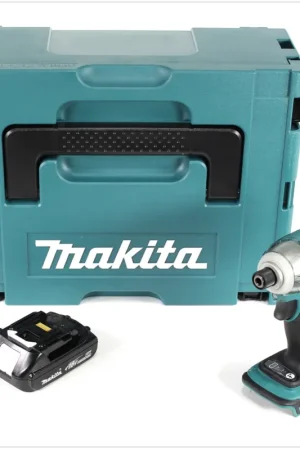 Pas Cher Makita DTD 148 Y1J Clé à chocs sans balais avec batterie Li-ion 18 V en Makpac + 1 batterie Li-ion BL 1815 1,5 Ah
