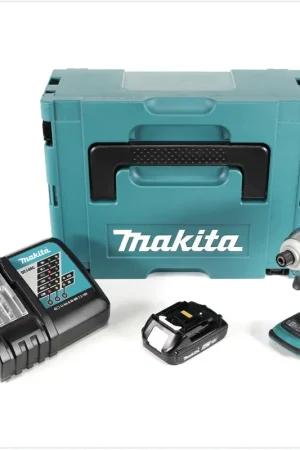 Makita DTD 148 RA1J clé à chocs sans fil 18 V 175 Nm 1/4" sans balai + 1x batterie 2,0 Ah + chargeur + Makpac Prix Réduit