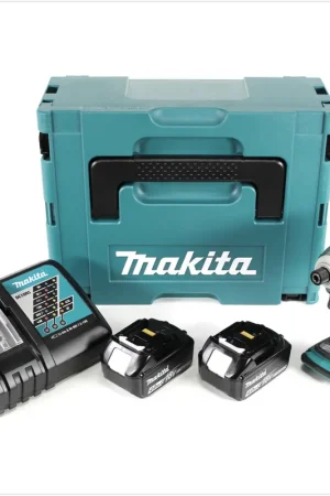 Makita DTD 148 RMJ Clé à chocs sans balais avec batterie Li-ion 18 V en Makpac + 2x batterie Li-ion BL 1840 B 4,0 Ah + 1x chargeur DC 18 RC Haute Qualité