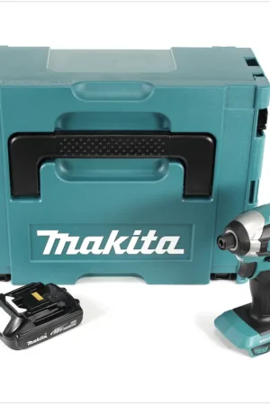 Makita DTD 153 Y1J Visseuse à choc sans fil 18 V en Makpac + 1x BL 1815 N 1,5 Ah batterie Li-Ion Authentique