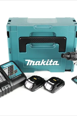 Meilleur Choix Makita DFS 251 RAJ visseuse à sec sans fil 18 V Brushless + 2x batterie 2,0 Ah + chargeur + Makpac