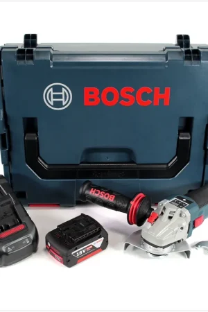 Meilleure Vente Bosch GWS 18 V 115 SC Professional Meuleuse angulaire sans fil 115 mm + Boîtier L-Boxx + 1x Batterie GBA 18 V 6,0 Ah + Chargeur GAL 1880 CV + Module de connectivité Bluetooth GCY 30-4