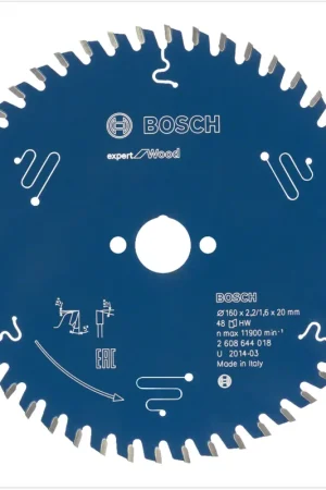 Bosch Lame de scie circulaire Bois Expert for Wood 160 x 20 x 2,2 mm 48 Dents ( 2608644018 ) Livraison Express