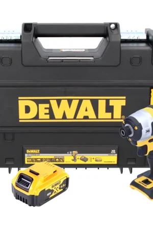 DeWalt DCF 887 Brushless 18 V Clé à chocs sans fil avec mandrin hexagonal 1/4" + 1 x Batterie 5 Ah + Coffret de transport TSTAK - sans Chargeur Dernière Chance