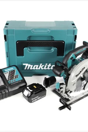 Quantité Limitée Makita DHS 680 RF1J Scie circulaire sans fil 18V Ø 165 mm + Boîtier MAKPAC 3 + 1x Batterie BL1830 3,0 Ah + Chargeur DC18RC