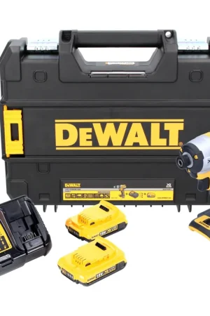 DeWalt DCF 887 Visseuse à Chocs sans fil 18 V brushless avec Mandrin de 1/4" + boîtier TStak + 2x Batteries 2 Ah + Chargeur Prix Choc