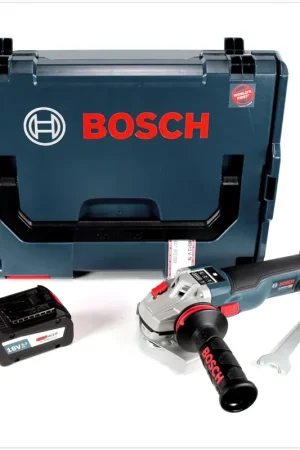 Bosch GWS 18 V-125 SC Professional Meuleuse angulaire sans fil avec boîtier L-Boxx + 1x Batterie 6,3 Ah EneRacer - sans Chargeur Dernier Modèle