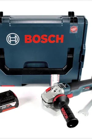 Bosch GWS 18 V-125 SC Professional Meuleuse angulaire sans fil 125mm brushless avec boîtier L-Boxx + 1x Batterie GBA 5,0 Ah - sans Chargeur Offre Exclusive