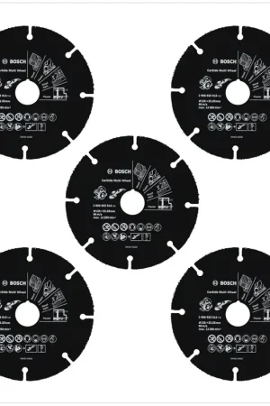 Vente Flash Bosch 5x Disques Carbure Carbide Multi Wheel 125 mm ( 5x 2608623013 )