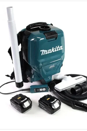 Nouvel Arrivage Aspirateur dorsal à batterie Makita DVC 260 36V (2x 18V) sans balais avec 2x batterie BL1840 B 4,0 Ah