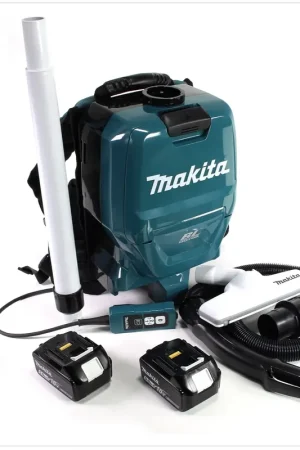 Aspirateur dorsal à batterie Makita DVC 260 36V (2x 18V) sans balais avec 2x batterie BL1850 B 5,0 Ah Top Vente