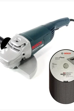 Bosch Professional GWS 22-230 JH Meuleuse angulaire 2200 W 230 mm + 25x Disque à tronçonner Bosch AS 46 T INOX BF Retour Gratuit