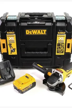 Bon Marché DeWalt DCG 406 M1 Meuleuse d'angle sans fil 18V 125mm Brushless + 1x batterie 4,0Ah + chargeur + TSTAK