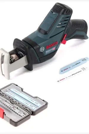 Petit Prix Bosch GSA 12V-14 Professional Scie sabre sans fil + 15 Lames Tough Box Wood / Metal - sans Batterie, ni Chargeur