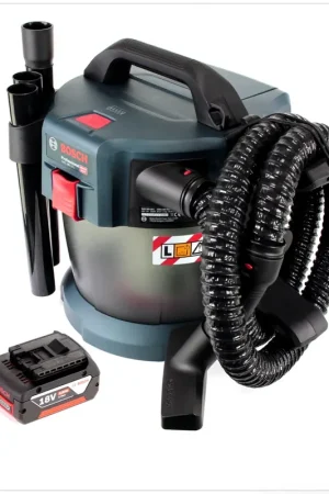 Bosch GAS 18V-10 L Professional Li-Ion Aspirateur sans fil pour poussières et liquide + 1x Batterie GBA 4,0 Ah - sans Chargeur Offre Limitée