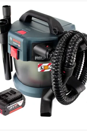 Acheter En Ligne Bosch GAS 18V-10 L Professional Li-Ion Aspirateur sans fil + 1x GBA 6,0 Ah Batterie - sans chargeur