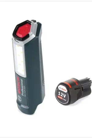 Bosch Professional GLI 12V-300 Lampe sans fil + 1x Batterie GBA 12 V 3,0 Ah - sans Chargeur Remise