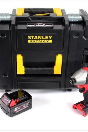 Milwaukee M18 BID 501 Visseuse à chocs sans fil 18 V Li-Ion + 1x Batterie 5 Ah + Coffret TStak Commander Maintenant