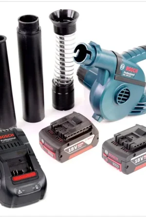 Prix Promo Bosch GBL 18 V-120 Professional Souffleur sans fil + 2x Batteries GBA 18 V 6,0 Ah + Chargeur GAL 1880 CV