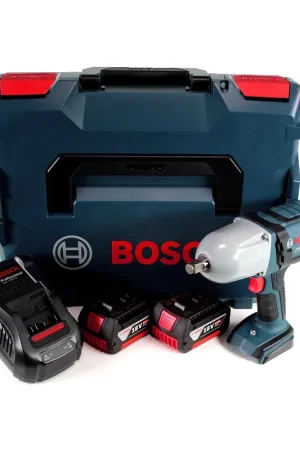 Bosch GDS 18V-LI HT Visseuse à chocs sans fil 18V 650 Nm ( 06019B130A ) + 2x Batteries 5,0 Ah + Chargeur + Coffret de transport L-Boxx Solde