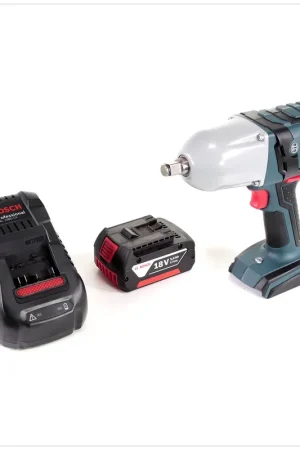 Marque Bosch GDS 18 V-LI HT Professional Boulonneuses à chocs sans-fil avec Carton + 1x Batterie Bosch GBA 18 V 3,0 Ah + Chargeur GAL 1880