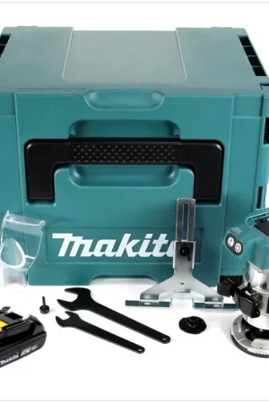 Makita DRT 50 Y1J Fraiseuse multifonction sans fil 18V brushless + 1x Batterie 1.5Ah + Coffret Makpac - sans chargeur Dernière Chance