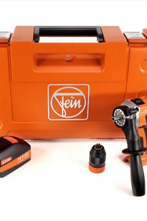 Promotion FEIN ASCM 18 QM Brushless Li-Ion Perceuse-visseuse sans fil 4 vitesses avec Boîtier de transport + 1x Batterie 5,0 Ah - sans Chargeur