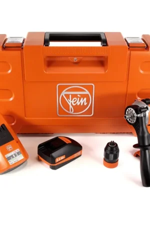 Marque FEIN ASCM 18 QMC Brushless Li-Ion Perceuse-visseuse sans fil 4 vitesses avec Boîtier de transport + 1x Batterie 2,5 Ah + Chargeur rapide ALG 50